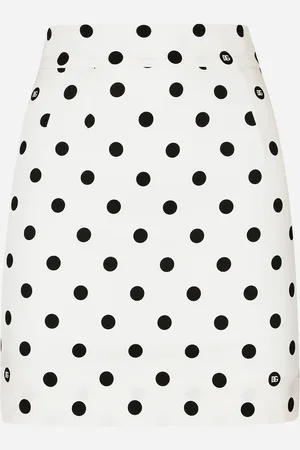 Dolce & Gabbana Falda Corta De Charmeuse Con Estampado De Lunares - Mujer Faldas 36