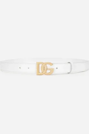 Dolce & Gabbana Calfskin Belt With Dg Logo - Mujer Cinturones Piel 70