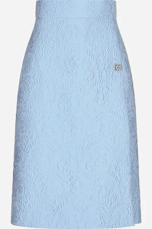 Dolce & Gabbana Falda Midi De Jacquard Acolchado Floral Con Logotipo Dg - Mujer Faldas 36