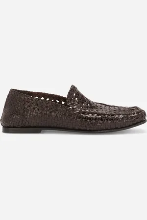 Dolce & Gabbana Slipper En Piel De Cabra - Hombre Mocasines Y Mocasines Driver Marr�n 41