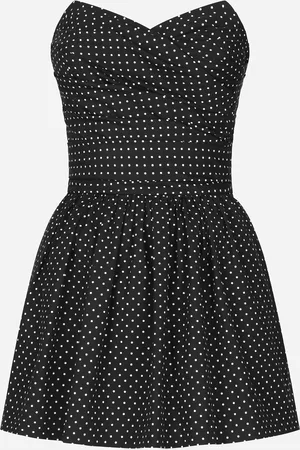 Dolce & Gabbana Minivestido Corsetero De Algodón Con Estampado De Lunares - Mujer Vestidos 40