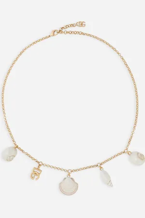 Dolce & Gabbana Collar Con Logotipo Dg Y Conchas - Mujer Bisutería Metal Onesize