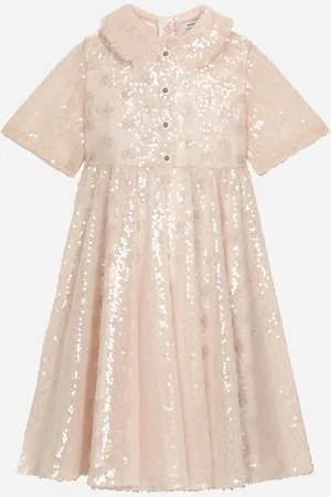 Dolce & Gabbana Vestido De Lentejuelas Con Botones Con Logotipo - Mujer Vestidos 6 Years