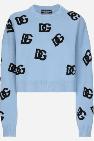 Dolce & Gabbana Jersey De Cuello Redondo De Lana Con Logotipo Dg En Intarsia - Mujer Prendas De Punto 40