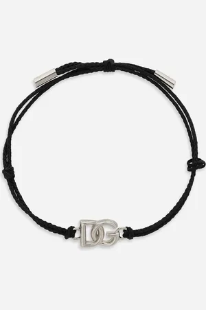 Dolce & Gabbana Pulsera De Cuerda Con Logotipo Dg Pequeño - Hombre Bisutería Metal Onesize