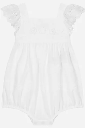 Dolce & Gabbana Body De Algodón Con Detalles De Encaje - Mujer Set Regalo Y Body 0/3 Months