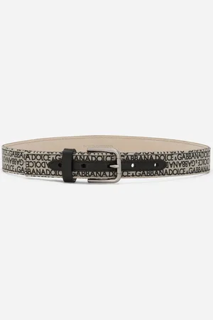 Dolce & Gabbana Cinturón De Lona Con Estampado Del Logotipo - Hombre Accesorios S