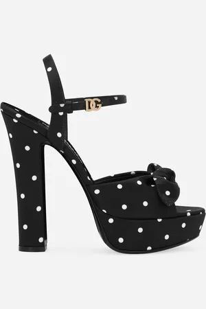 Dolce & Gabbana Sandalia De Plataforma De Raso Estampado - Mujer Sandalias Y Cuñas 35