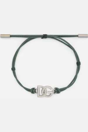 Dolce & Gabbana Pulsera De Cuerda Con Logotipo Dg - Hombre Bisutería Metal Onesize