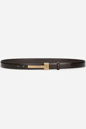Dolce & Gabbana Cinturón En Piel De Becerro Cepillada - Hombre Cinturones Marr�n Piel 80
