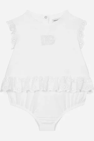 Dolce & Gabbana Pelele De Punto Y Popelina Bordado - Mujer Set Regalo Y Body 6/9 Months