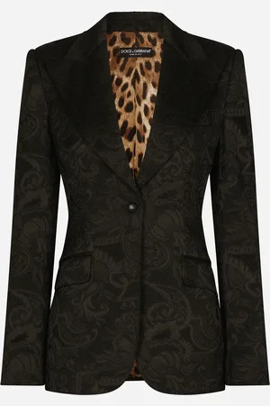 Dolce & Gabbana Chaqueta Turlington En Jacquard Floral - Mujer Chaquetas Tela 36
