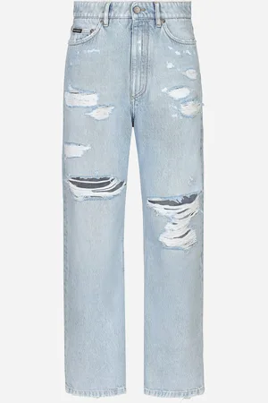 Dolce & Gabbana Vaqueros Boyfriend En Denim De Algodón Con Detalles Rotos - Mujer Denim 38