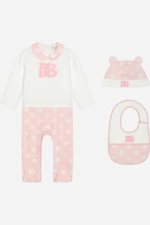 Dolce & Gabbana Set De Regalo De 3 Piezas De Punto Con Estampado Logomania - Mujer Set Regalo Y Body 6/9 Months