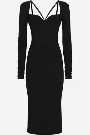 Dolce & Gabbana Vestido Longuette De Punto Milano - Mujer Vestidos Viscosa 36