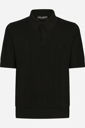 Dolce & Gabbana Polo En Jacquard De Seda Con Logotipo Dg - Hombre Prendas De Punto 44