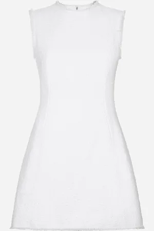 Dolce & Gabbana Vestido Corto En Tweed Raschel De Algodón - Mujer Vestidos 48
