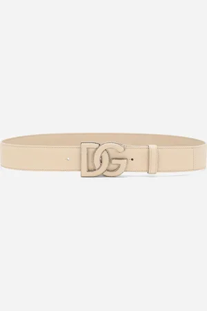Dolce & Gabbana Cinturón En Piel De Becerro Con Estampado De Ciervo - Hombre Cinturones 80