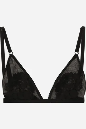 Dolce & Gabbana Sujetador De Triángulo Con Copa Blanda De Encaje Y Tul - Mujer Lingerie 2