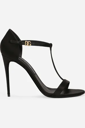 Dolce & Gabbana Sandalia Con Diseño En Forma De T De Raso - Mujer Sandalias Y Cuñas Viscosa 35.5