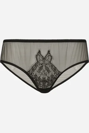 Dolce & Gabbana Braguita De Tul Con Aplicación De Encaje - Mujer Lingerie 1