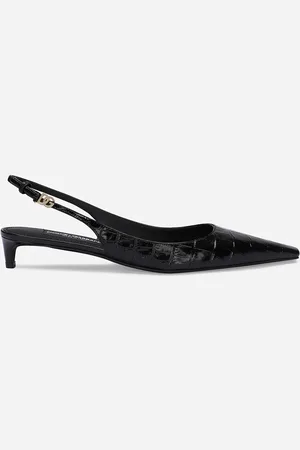 Dolce & Gabbana Zapato Destalonado En Piel De Becerro Con Estampado De Cocodrilo - Mujer Zapatos De Salón Y Destalonados 36