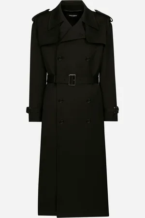 Dolce & Gabbana Gabardina De Botonadura Doble De Lana - Hombre Abrigos Y Chaquetas 46