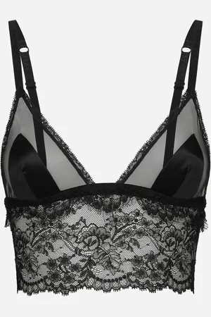 Dolce & Gabbana Bralette Con Copa Blanda De Raso Con Encaje - Mujer Lingerie Encaje 5
