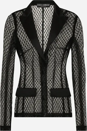 Dolce & Gabbana Chaqueta Tipo Esmoquin Dolce De Botonadura Sencilla De Malla - Mujer Chaquetas 36