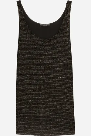 Dolce & Gabbana Camiseta De Tirantes De Seda Bordada - Hombre Camisetas Y Polos 48