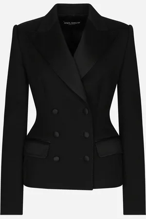 Dolce & Gabbana Chaqueta De Esmoquin Dolce De Botonadura Doble En Lana De Doble Cara Elástica - Mujer Chaquetas 36