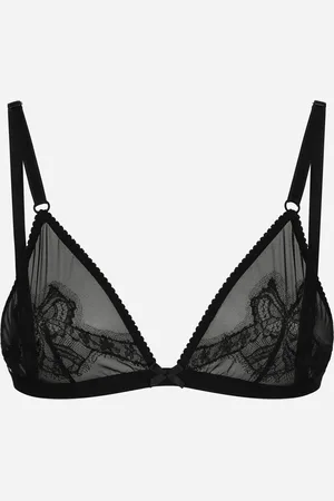 Dolce & Gabbana Sujetador De Triángulo Con Copa Blanda De Encaje Y Tul - Mujer Lingerie 1
