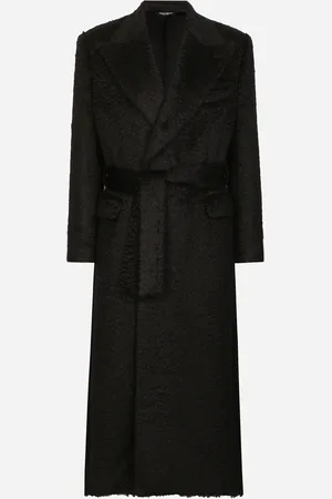 Dolce & Gabbana Abrigo Oversize De Lana Con Cinturón - Hombre Abrigos Y Chaquetas 48
