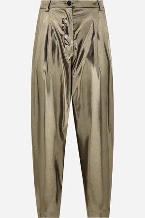 Dolce & Gabbana Pantalón De Raso Laminado Elástico - Mujer Pantalones Largos Y Cortos Tela 38