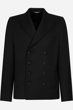 Dolce & Gabbana Chaqueta De Botonadura Doble De Raso Bordado - Hombre Trajes Y Americanas 48