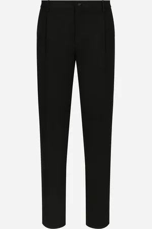 Dolce & Gabbana Pantalón De Esmoquin Clásico De Gabardina - Hombre Pantalones Largos Y Cortos Lana 48