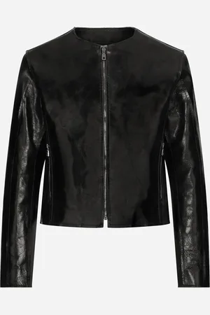 Dolce & Gabbana Cazadora De Piel Sin Cuello - Hombre Abrigos Y Chaquetas 48
