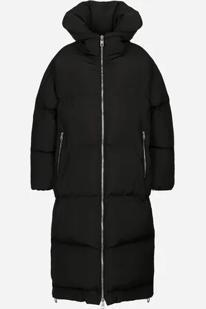 Dolce & Gabbana Plumífero Acolchado Largo Con Placa Con Logotipo - Mujer Abrigos Y Chaquetones 36