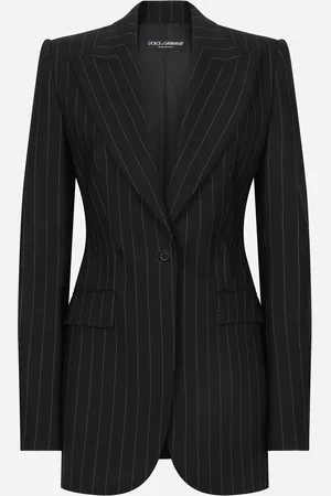 Dolce & Gabbana Chaqueta Turlington De Botonadura Sencilla De Lana Con Rayas Diplomáticas - Mujer Chaquetas #n/d 36