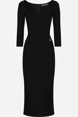 Dolce & Gabbana Vestido Longuette En Punto De Viscosa - Mujer Vestidos 36
