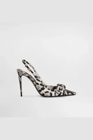 Dolce & Gabbana Zapato Destalonado De Raso Con Estampado De Leopardo - Mujer Zapatos De Salón Y Destalonados 35