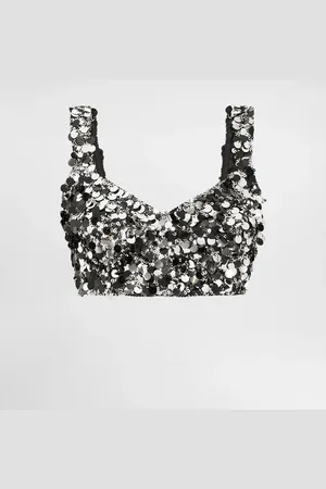 Dolce & Gabbana Top Bralette De Lentejuelas - Mujer Camisas Y Tops 36