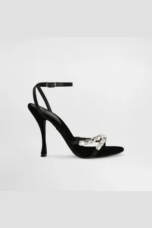 Dolce & Gabbana Sandalia De Raso Con Piedras Bordadas - Mujer Sandalias Y Cuñas Multicolor 35
