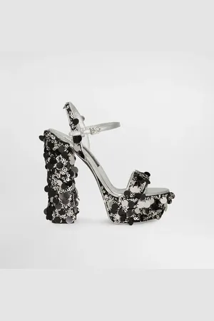Dolce & Gabbana Sandalia De Plataforma Con Lentejuelas - Mujer Sandalias Y Cuñas 36