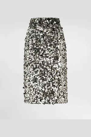 Dolce & Gabbana Falda Midi Bordada De Lentejuelas - Mujer Faldas 40