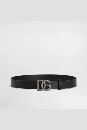 Dolce & Gabbana Leather Belt With Dg Logo - Hombre Cinturones Piel 80