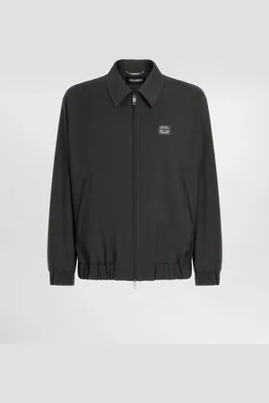 Dolce & Gabbana Cazadora De Tela De Lana Con Placa - Hombre Abrigos Y Chaquetas 48