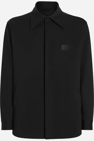 Dolce & Gabbana Camisa De Tejido Técnico Con Placa - Hombre Abrigos Y Chaquetas 48