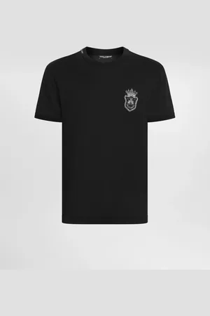 Dolce & Gabbana Camiseta De Algodón Con Parche Heráldico - Hombre Camisetas Y Polos 46