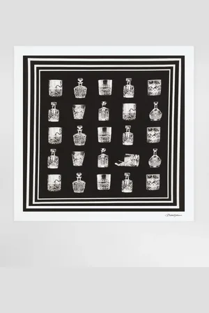Dolce & Gabbana Fular De Seda Con Estampado Licores - Hombre Bufandas Y Foulards Onesize